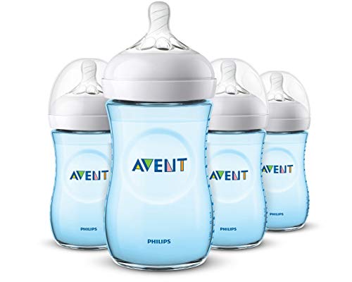 Image of Philips Avent Natural Baby Bottle, Blue, 9oz, 4pk, SCF013/49