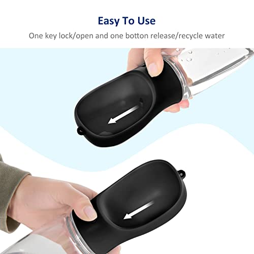 Wepet Portable Dog Water Bottle, 19 Oz, Leak Proof Puppy Water Dispenser With Drinking Feeder For Pets Outdoor Walking, Hiking, Travel, Food Grade Plastic #TOP5