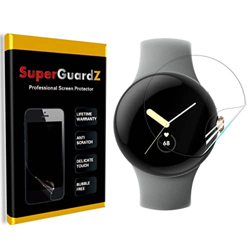 SuperGuardZ [3-Pack] For Google Pixel Watch (2022) Screen Protector [Full Coverage], Edge-To-Edge Protect, Ultra Clear, Military Grade TPU Film