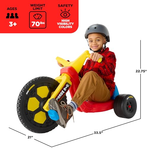 Image of Schylling Big Wheel Chopper - BWCHP - Low-Riding Tricycle with Adjustable Seat for Growing Child up to 70 lbs. - Original Classic Bike - Ages 3 and Up