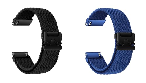 Image of ACM Watch Strap 22mm compatible with Beatxp Unbound Curv Smartwatch | Combo Pack Woven Braided Clipper Adjustable Belt Band
