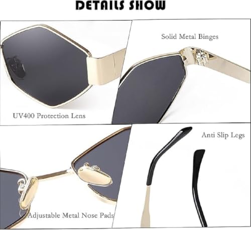 CAPITEUM Mc Stan Rimless Sunglasses Black Pus Black - Image 4