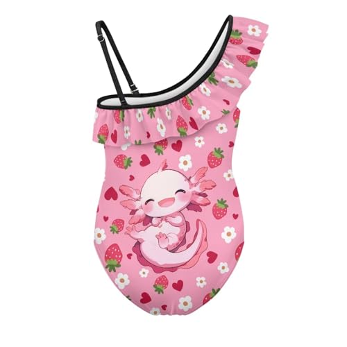 Image of Girls One Piece Swimsuits Size 3-14 Trendy Ruffle Bathing Suit Casual Hawaiian Summer Beach Swimwear