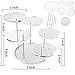 CSILife Acrylic Products Display Stands | 5pcs Adjustable Display Risers Set | Display Shelves for Mini Figurines - Clear