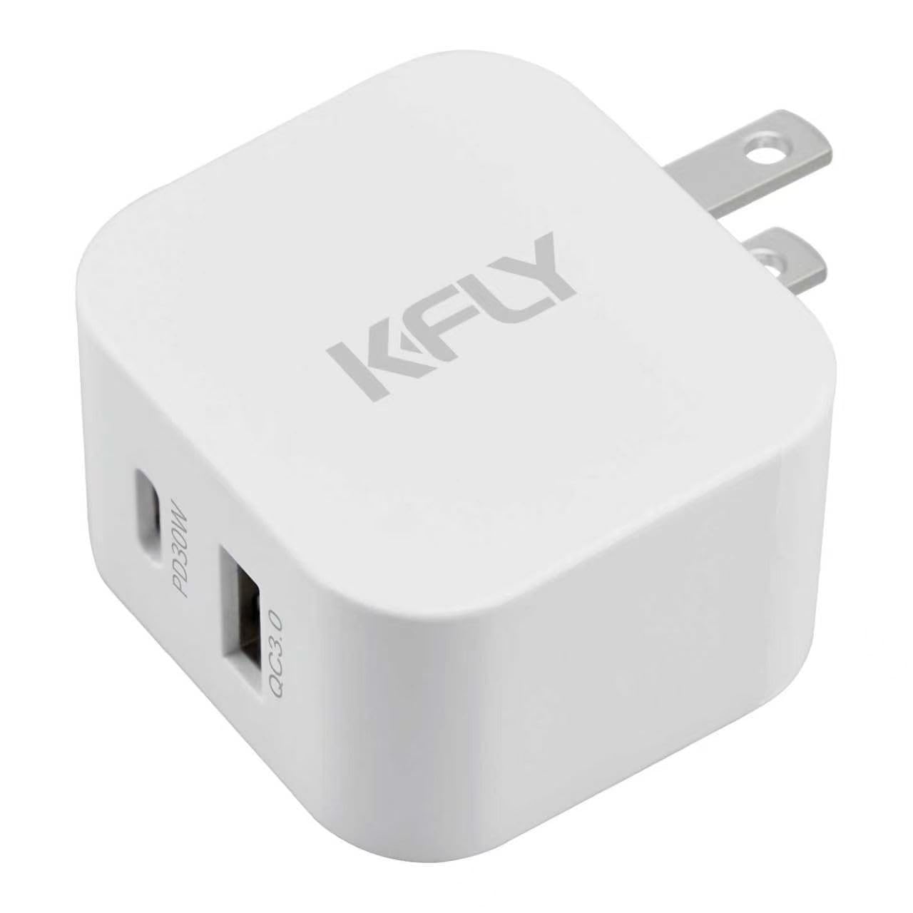 Amazon | KFLY PD充電器 30W GaN 急速充電器 【PSE認証】 USB-C USB-A