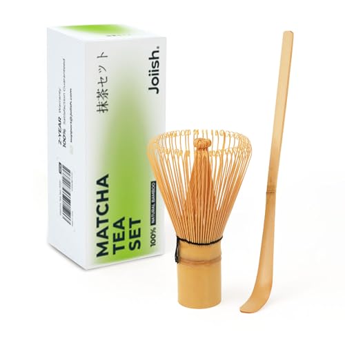 Joiish Traditional Bamboo Matcha Whisk and Scoop, Japanese Handmade Chasen Chashaku, Replacement...