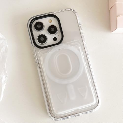 Coque porte-carte iPhone 14 13 12 Pro Max avec support magnétique et poche silicone antichoc