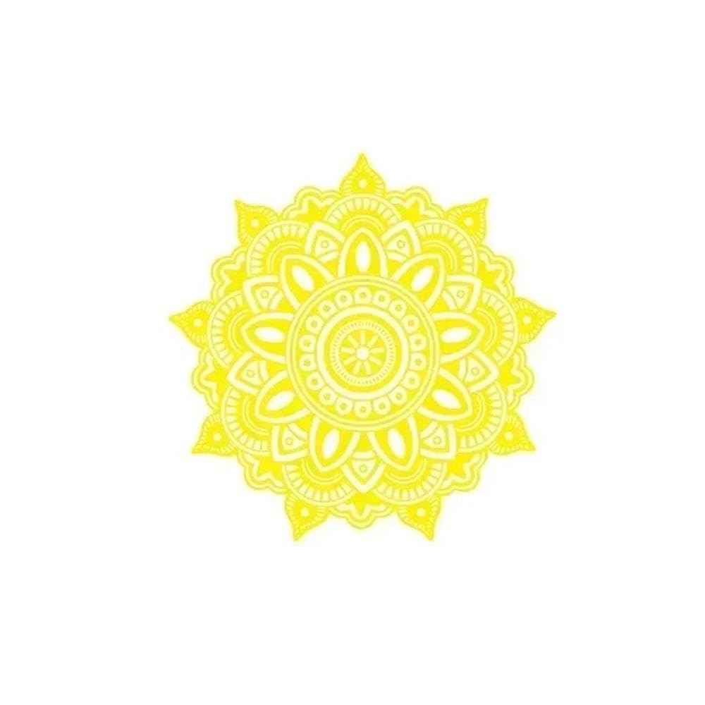 1PCS Car Sticker Mandala Graphic Hoodie Front Side Door Vinyl(Yellow)