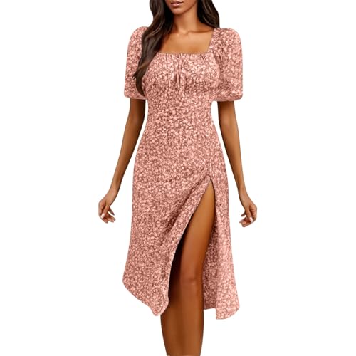 Robe de soirée rose M avec dos nu élégant pour femme