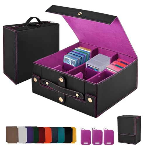 Cieex Trading Card Storage Box 2100+, 3-Row Card Deck Box