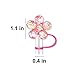 Guo Qiao 5 PCS Silicone Straw Covers Cap Compatible with Stanley 30&40 Oz Cup, Cute Pink Candy Silicone Straw Covers, Flower Straw Protectors Stanley Cup Accessories 10mm Straws for Girls Women