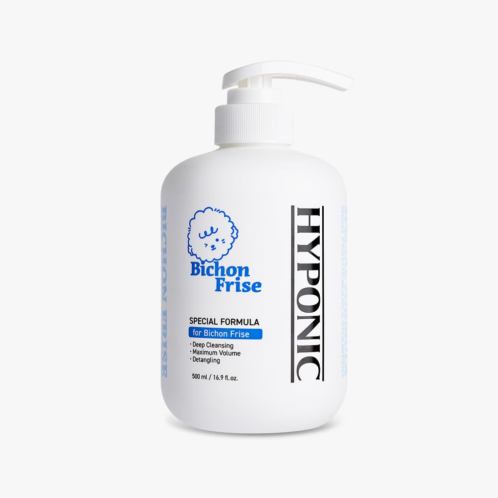 HYPONIC Shampoo for Bichon Frise - Hypoallergenes, rassespezifisches Shampoo für Bichon Frisé für volles Volumen, gründliche Reinigung und Haareleastizität (500ml)