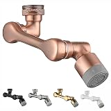 ROLYA 1080° Rotating Faucet Extender Aerator Antique Copper Swivel Splash Filter Tap Aerator with 2
