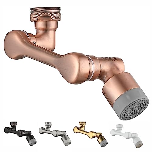 Rolya 1080° Rotating Faucet Extender Aerator Antique Copper Swivel Splash Filter Tap Aerator With 2 Water Outlet Modes #TOP10