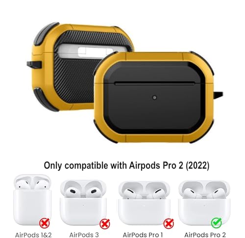 Image of YODI Case Cover for Airpods Pro|Pro 2|Airpods Pro 3|Airpods 4 Pouch, Silicone Cases with Cleaner Kit 360 Drop Protection,Shock-Resistant ((Bump-Yellow), Airpods Pro /Pro 2)
