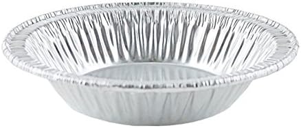 D&W Fine Pack B10 4 1/4" Aluminum Foil Tart Pan Disposable Baking Mini-Pie Plate Tin (Pack of 250)
