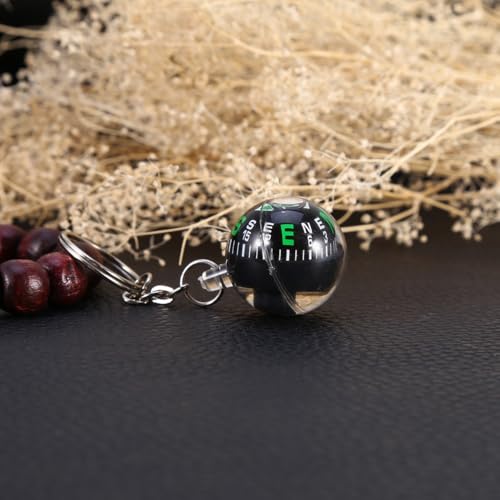 6PCS Brújula de Bola con Líquido – Herramienta de Supervivencia Pequeña 28mm para Camping, Senderismo y Mochilero, Dial Flotante con Rodamiento miniatura 7