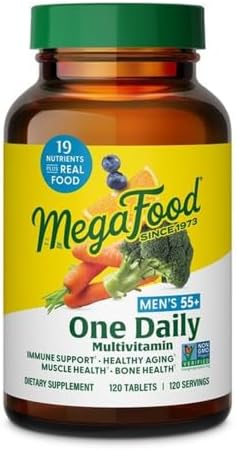 MegaFood Multivitamin for Men 55+ One Daily Mens Multivitamins, M...