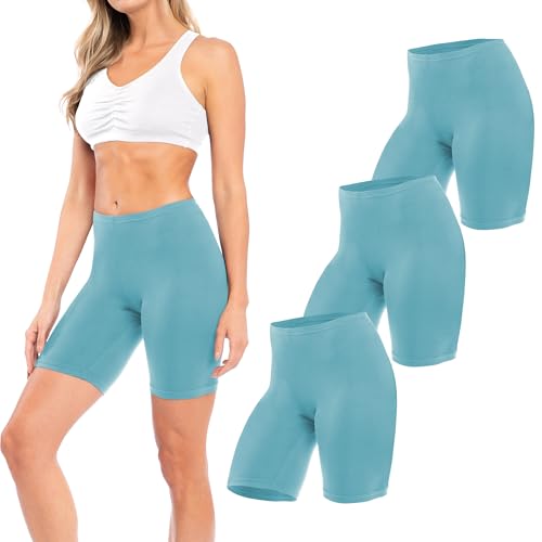Image of Sexy Basics Women's Cotton Stretch Active Slip Shorts | 3 Pack & 6 Pack Boy Short Boxer Briefs