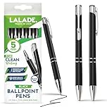 Lalade Stylish quality metal ballpoint Pens, black ink, soft writing experience (all black)