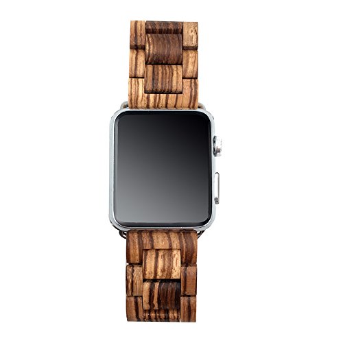 Seoaura Compatible For Apple Watch Band 41Mm 38Mm 40Mm, Natural Handmade Wooden Replacement Iwatch Series 8 7 6 5 4 3 2 1 Se Sports Strap Wristband - Link Remover As A Gift (Zebrawood, 41Mm/38Mm/40Mm) #TOP1