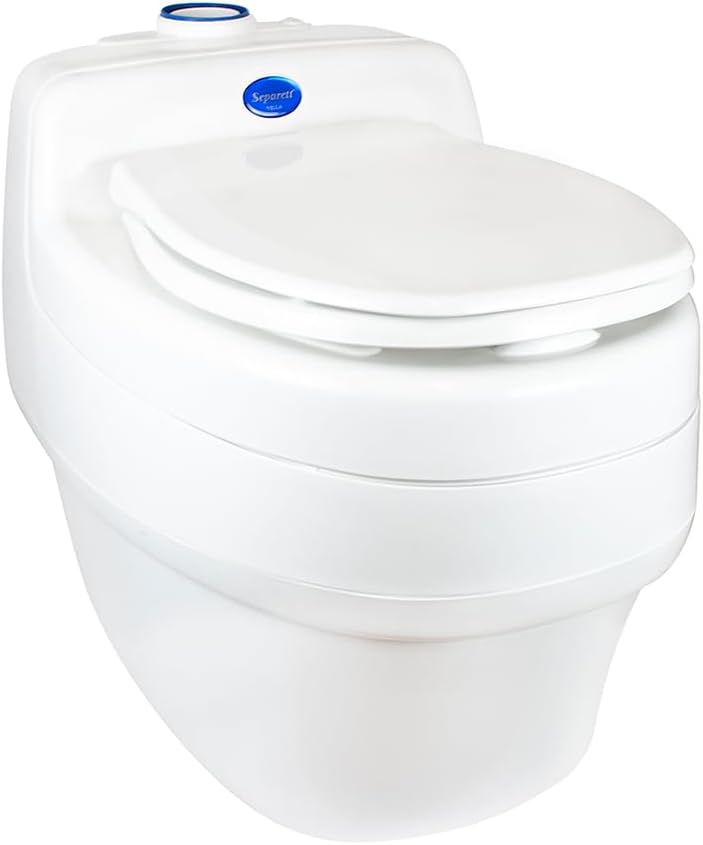 Separett Villa 9215 AC/DC 12V Urine Diverting High Capacity Waterless Composting Toilet