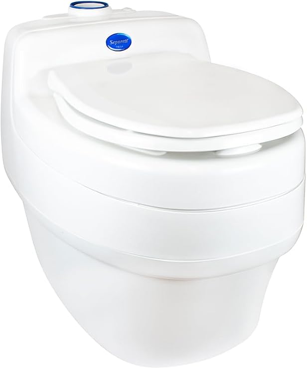 Separett Villa Urine-Separating Compost Toilet | No Additives or Mixing Needed, High-Capacity Design, For Homestead, For Schoolie, For Cottage Use