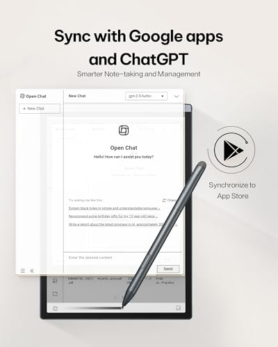 AINOTE Air 2 Bundle - Black Folio Case, 8.2-inch AI Note-Taking Tablet Writing Paper Tablets, Digital Notebook with Pen, Voice-to-Text Transcription, Multi-Languages Chatgpt Support