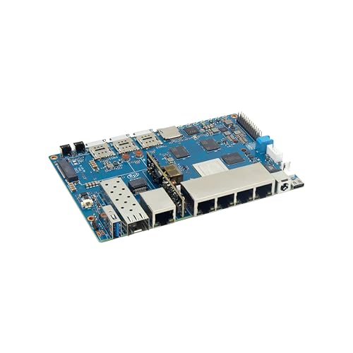 Image of Banana Pi BPI-R4 WiFi 7 Wireless Dual-Band WiFi Router Board OpenWRT, with MediaTek MT7988A (Filogic 880) SoC, Support 2X 10GbE SFP and 4X GbE Gigabit Ethernet for NAS Smart Home Gateway (POE SET2)