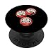 Bambole Daruma Kawaii giapponesi di buona fortuna PopSockets PopGrip Intercambiabile