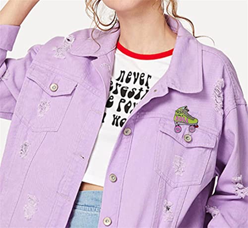 This is how I roll roller skates enamel pin retro skating brooch funny puns Roller Derby badge vaporwave aesthetic 80s kids gift3