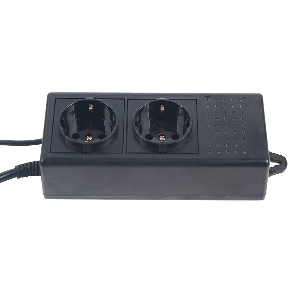 Rettili LCD digitale per acquario, PID, regolatore di temperatura Thermo Control terrario, 0-50 °C, termostato per acquari, terrari, recinzioni rettili, incubatrici, con pomello, nero