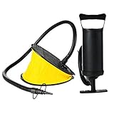 Rengzun 3L Bomba de Aire con 3 Boquillas Fuelle Bomba de Pie para Cama de Aire Anillo de Natación