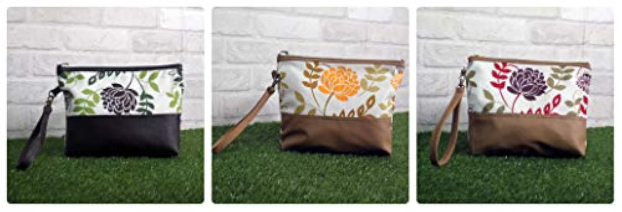 Red Floral Cotton Printed Multi Utility Pouch