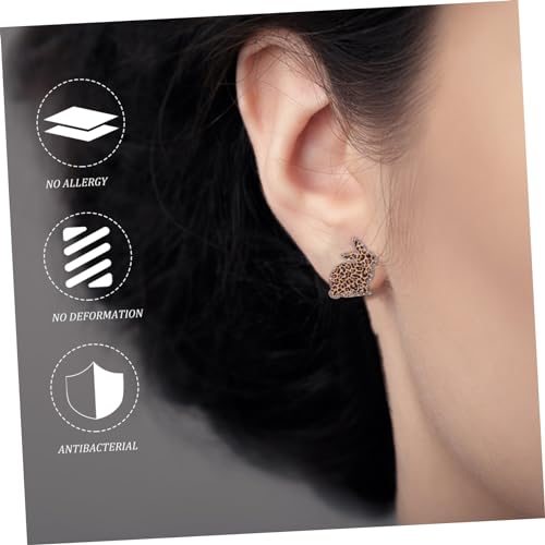 Boucles d'oreilles lapin motif léopard légères et confortables - 2