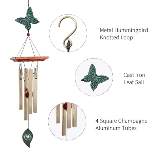 Image of ASTARIN Memorial Custom Wind Chimes for Loss of Loved One, Wind Chimes for Patio Yard Decor, 24'' (Condolences-7)
