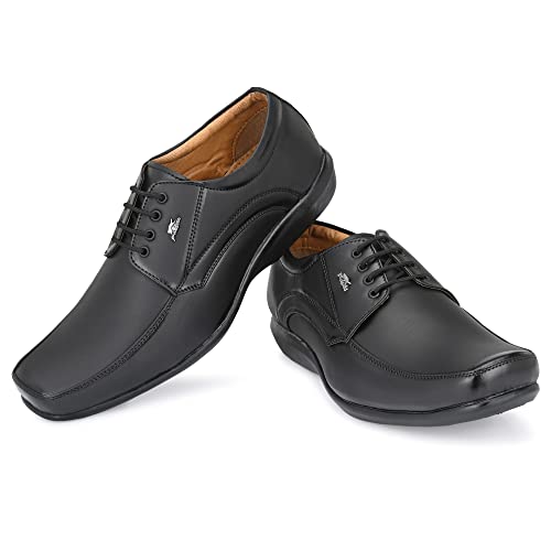 Image of Stylelure Synthetic Leather Office Black Formal Shoes Corporate Casuals for Men