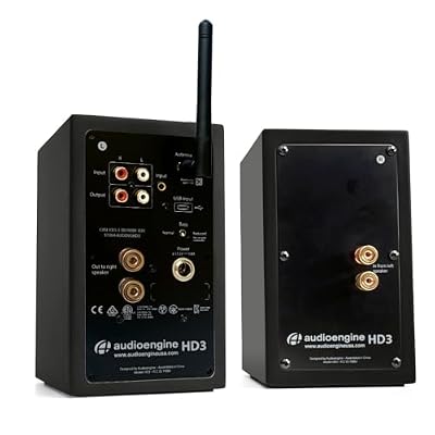 Audioengine A2 HD (HD3) Black 60 Watt Pc Speakers for Desktop and S6 Black Subwoofer for Music Gaming Movies Studios Dorms Bedrooms Offices