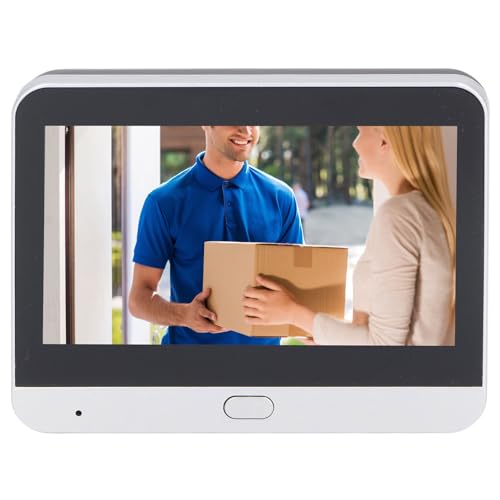 Image of 1080P Door Peephole Camera 4.3 inch Smart Wireless Visual Intercom Doorbell with Two Way Call, PIR Body Detection, 5000mah Rechargeable Battery Cloud SD