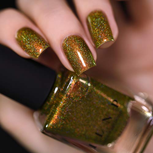 Image of ILNP Legacy - Olive-Yellow Holographic Nail Polish, Ultra Distinct, Chip Resistant, Non-Toxic, Vegan, Cruelty Free