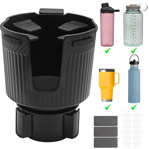 Yurifaz Car Cup Holder Expander Cup Holder for Cars Adjustable Car Cup Holder with Expandable Base Compatible with Stanley Bottles Drinks Coffee cup(7.5-11.2cm)