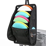 LUCKY CLOVER Disc Putter Pouch: Disc Golf Accessory Pocket Pouch, Secure to Cart Handle with Strap, Fits Most Carts