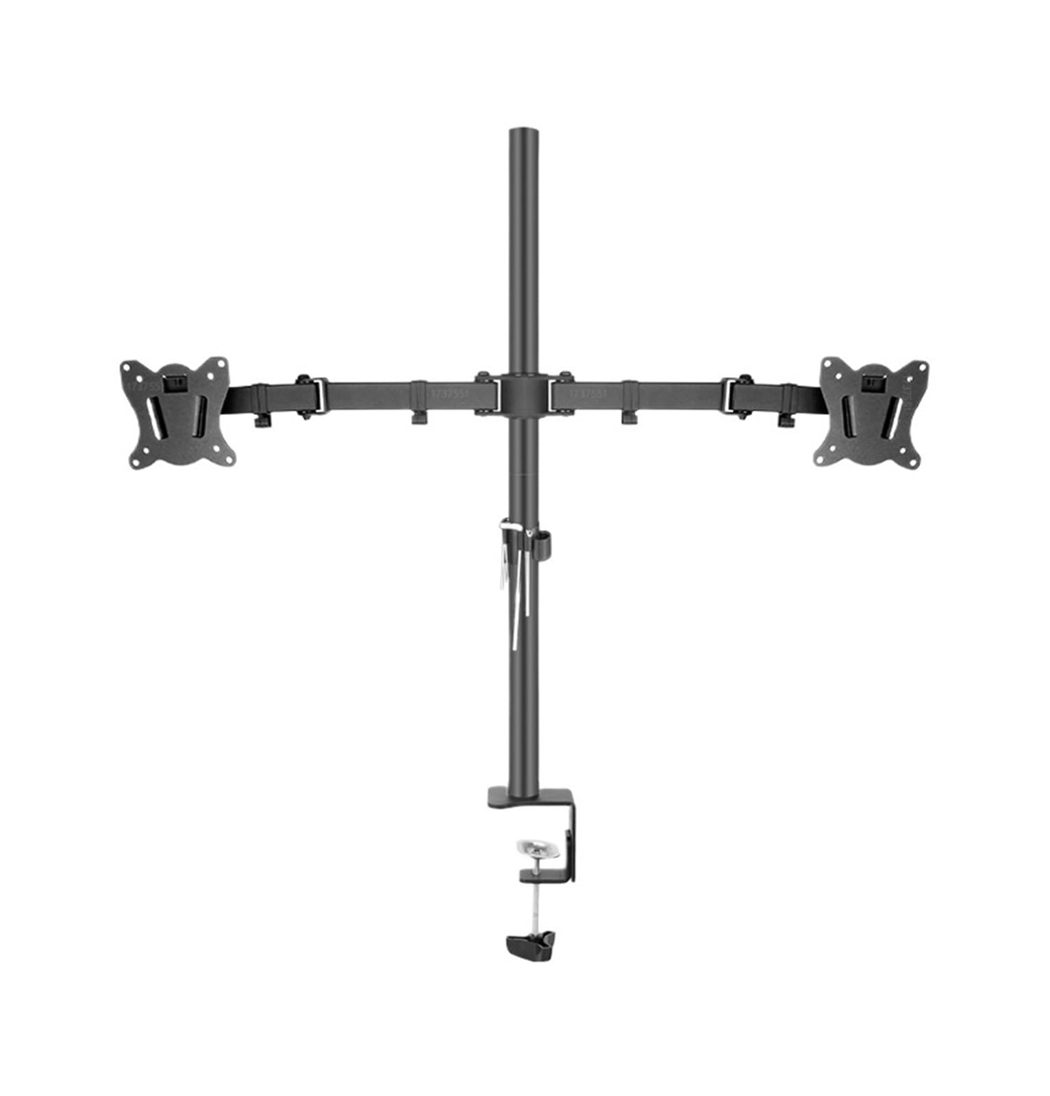 Support moniteur de bureau pour télétravail MS02, bras acier pivotant 400mm ergonomique