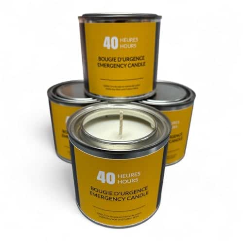 40 Hours Survival Candle – Set of 4 - Emergency, Survival, and Power Outage Light