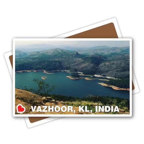 Connect & Collect Vazhoor KL India Country-City White Acrylic Fridge Magnet | 3x2 Inches, 3mm Thick | Quality Finish Decorative for Home, Office, Locker, PC Cabinets, Almirah Pack of 1
