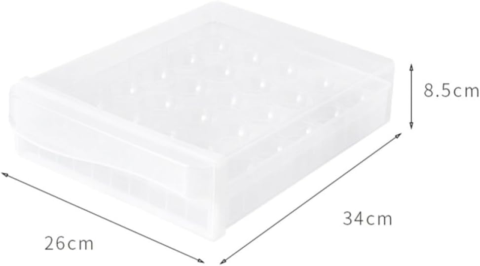 Household Eggs Box Plastic Two-layer Drawer Style Organizer