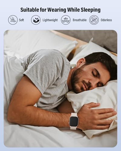 Yoohoo Elastic Nylon Strap for Apple Watch Straps 38mm 40mm 41mm 42mm 44mm 45mm 46mm 49mm Women Men - Strong Magnetic Clasp Stretchy Band for iWatch Series 11 10 9 8 7 6 5 4 3 2 1 Ultra SE,Starlight - Image 6