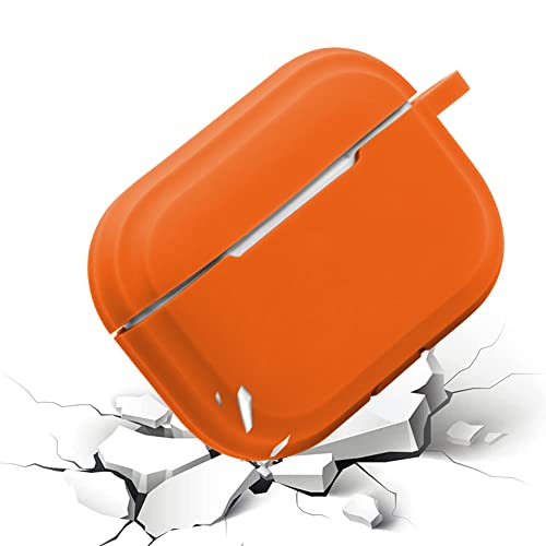 Illians Compatible Airpods Pro 2 Case Soft Silicone Shockproof Protective Case Anti-Scratch Wireless Charging Airpods Pro 2Nd Generation Case With Strap Lanyard - Orange #TOP4
