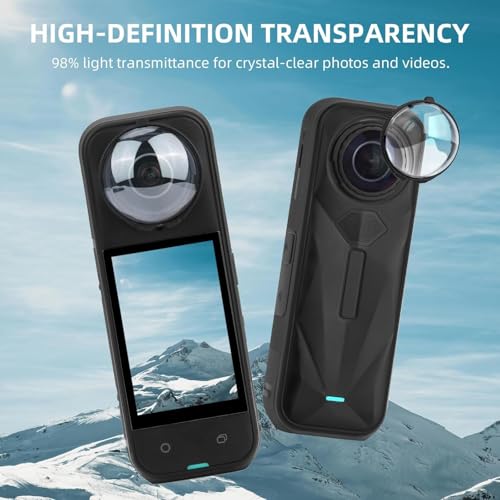 Image of Action Pro Premium Lens Guard Compatible with Insta360 X5 | Scratch-Resistant Optical Coated Lens Protector, High Transparency | Knob Mount Camera Accessory