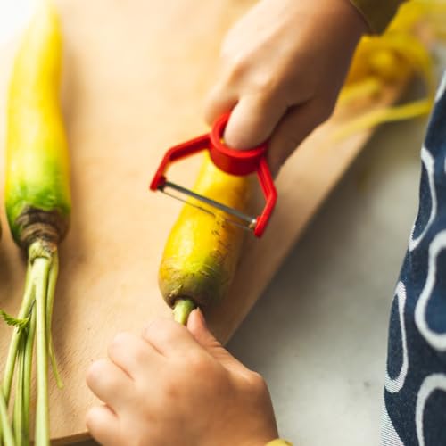 Opinel Le Petit Chef, Kinder Sparschäler, Rostfrei, Edelstahl, Buchenholz, Rot, M – Ansicht 5